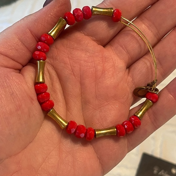 Alex and Ani coral and gold bracelet - Picture 2 of 3
